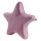 Solid Lavender Star Ceramic Cabinet Knob